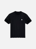 DAXUEN white contrasting letter embroidered crew neck T-shirt