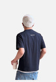 DAXUEN white contrasting letter embroidered crew neck T-shirt