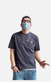 DAXUEN white contrasting letter embroidered crew neck T-shirt