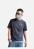 DAXUEN white contrasting letter embroidered crew neck T-shirt