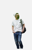 DAXUEN white contrasting letter embroidered crew neck T-shirt