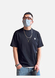 DAXUEN white contrasting letter embroidered crew neck T-shirt
