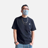 DAXUEN white contrasting letter embroidered crew neck T-shirt