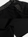 DAXUEN black and white contrasting polka dot wide-leg pants