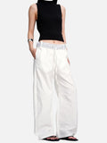 DAXUEN black and white contrasting polka dot wide-leg pants