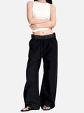 DAXUEN black and white contrasting polka dot wide-leg pants