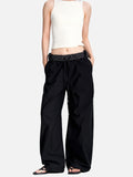 DAXUEN black and white contrasting polka dot wide-leg pants