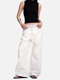 DAXUEN black and white contrasting polka dot wide-leg pants
