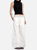 DAXUEN black and white contrasting polka dot wide-leg pants