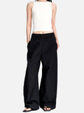 DAXUEN black and white contrasting polka dot wide-leg pants