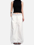 DAXUEN black and white contrasting polka dot wide-leg pants
