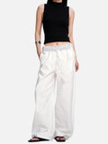 DAXUEN black and white contrasting polka dot wide-leg pants