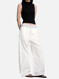 DAXUEN black and white contrasting polka dot wide-leg pants