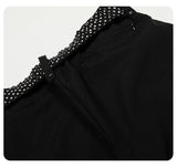 DAXUEN black and white contrasting polka dot wide-leg pants
