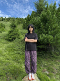 DAXUEN Short-sleeved relaxed-fit T-shirt with contrast stitching — model photo