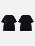 DAXUEN Short-sleeved relaxed-fit T-shirt with contrast stitching