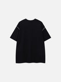 DAXUEN Short-sleeved relaxed-fit T-shirt with contrast stitching