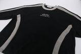 DAXUEN light grey long-sleeve top with contrasting stripes