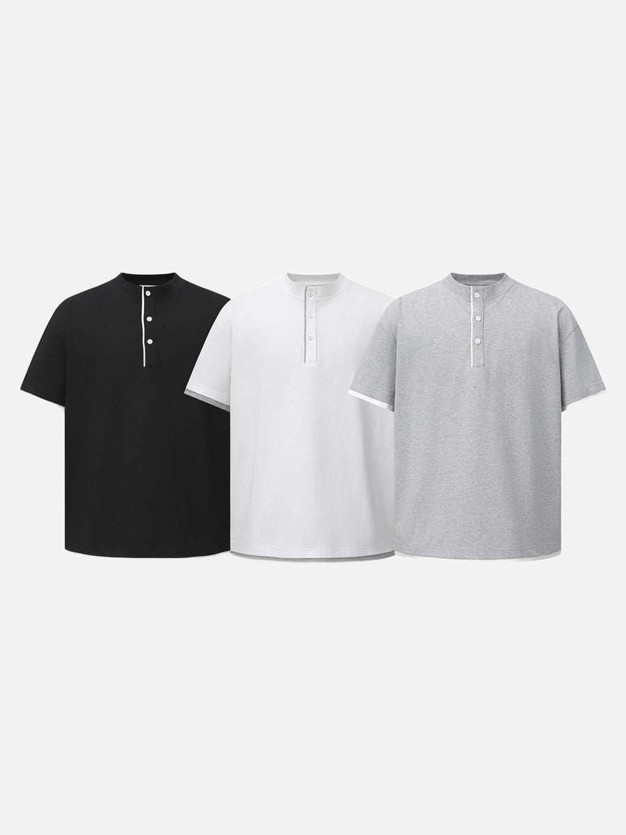 DAXUEN Relaxed fit short-sleeved t-shirt with contrasting trim