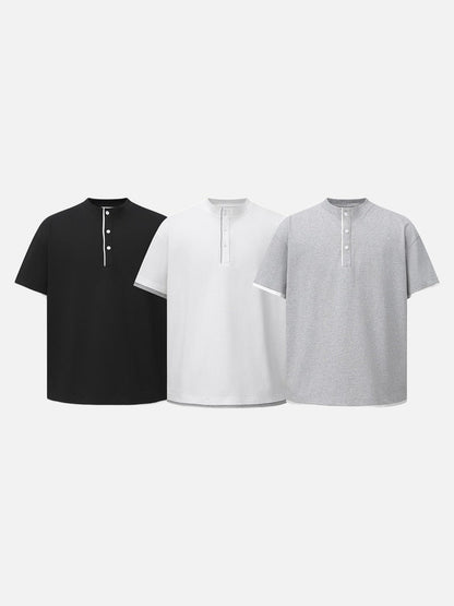 DAXUEN Relaxed fit short-sleeved t-shirt with contrasting trim