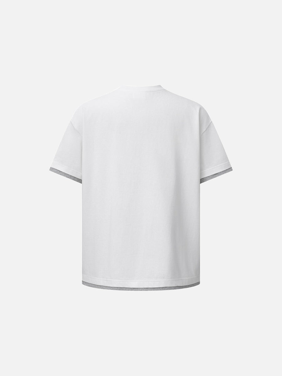DAXUEN Relaxed fit short-sleeved t-shirt with contrasting trim