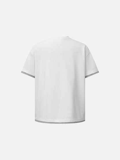 DAXUEN Relaxed fit short-sleeved t-shirt with contrasting trim