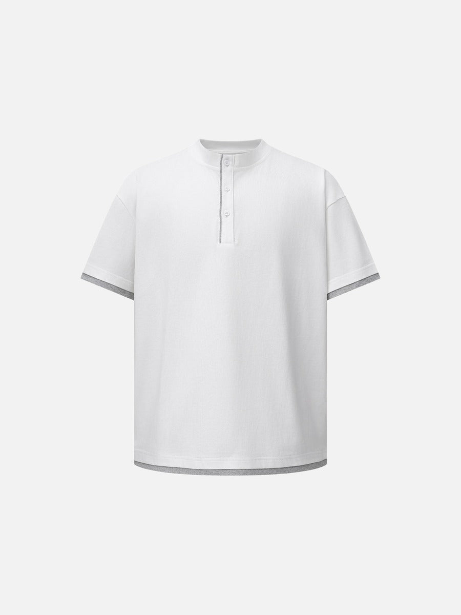 DAXUEN Relaxed fit short-sleeved t-shirt with contrasting trim