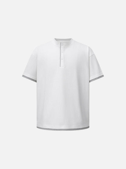 DAXUEN Relaxed fit short-sleeved t-shirt with contrasting trim