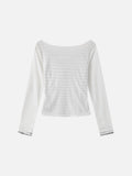 DAXUEN Cowl neck long sleeve top with layered design