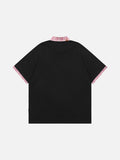 DAXUEN Crayon print short-sleeved collared shirt