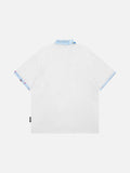 DAXUEN Crayon print short-sleeved collared shirt