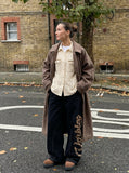 DAXUEN Cream Crochet Button-Down Shirt | DAXUEN — model photo