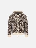 Cream Leopard Print Hooded Cardigan