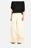 DAXUEN cream wide-leg relaxed pants