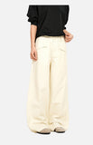 DAXUEN cream wide-leg relaxed pants