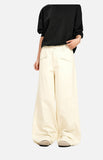 DAXUEN cream wide-leg relaxed pants