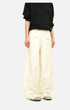 DAXUEN cream wide-leg relaxed pants