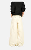 DAXUEN cream wide-leg relaxed pants