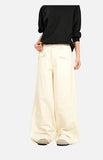 DAXUEN cream wide-leg relaxed pants