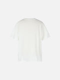 DAXUEN white crescent moon and winged figure graphic t-shirt
