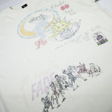 DAXUEN white crescent moon and winged figure graphic t-shirt