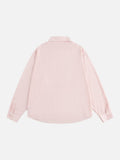 DAXUEN Crinkled long-sleeved button-up shirt