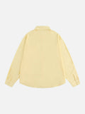 DAXUEN Crinkled long-sleeved button-up shirt