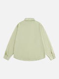 DAXUEN Crinkled long-sleeved button-up shirt