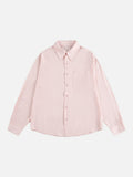 DAXUEN Crinkled long-sleeved button-up shirt