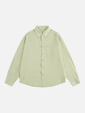 DAXUEN Crinkled long-sleeved button-up shirt