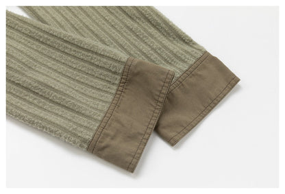 DAXUEN olive green and beige cropped hooded jacket