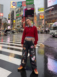 DAXUEN Cropped Wide-Leg Denim Pants | DAXUEN — model photo