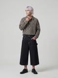 DAXUEN Cropped Wide-Leg Denim Trousers | DAXUEN — model photo