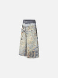 DAXUEN Cropped wide-leg digital print pants with bear graphic